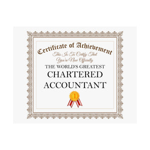 World's Greatest Chartered Accountant - 14 in x 11 in Matte Poster