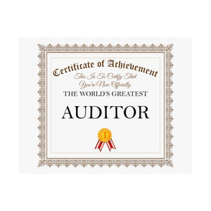 World's Greatest Auditor - 14 in x 11 in Matte Poster