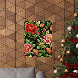 Folk Floral Pattern, Eastern European Inspired 02 - 18 in x 24 in Matte Poster