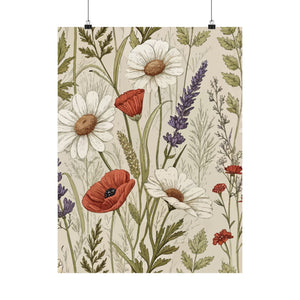 Wildflowers Pattern 128 - 18 in x 24 in Matte Poster