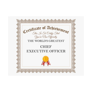 World's Greatest Chief Executive Officer - 14 in x 11 in Matte Poster