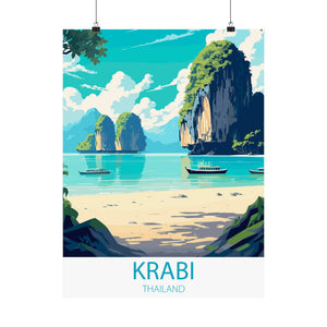 Famous Travel Destinations - Krabi, Thailand - 18 in x 24 in Matte Poster