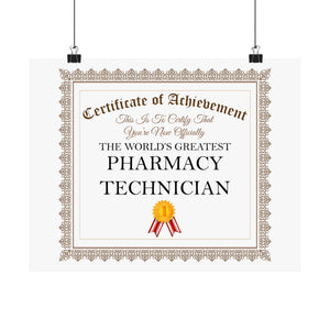 World's Greatest Pharmacy Technician - 14 in x 11 in Matte Poster