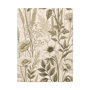 Wildflowers Pattern 117 - 18 in x 24 in Matte Canvas, Stretched, 1.25 in