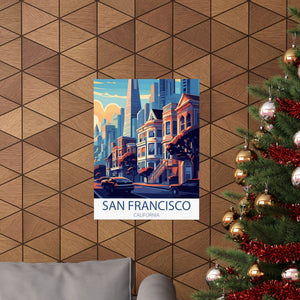 Famous Travel Destinations - San Francisco, California - 18 in x 24 in Matte Poster
