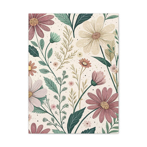 Wildflowers Pattern 109 - 18 in x 24 in Matte Canvas, Stretched, 1.25 in