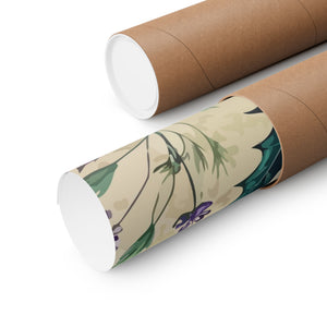 Folk Floral Pattern, Scottish Inspired 01 - 18 in x 24 in Matte Poster