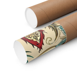 Folk Floral Pattern, Indian Inspired 08 - 18 in x 24 in Matte Poster