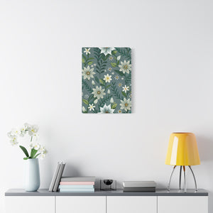 Folk Floral Pattern, Alpine Inspired 05 - 18 in x 24 in Matte Canvas, Stretched, 1.25 in