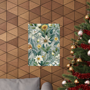 Folk Floral Pattern, Alpine Inspired 03 - 18 in x 24 in Matte Poster