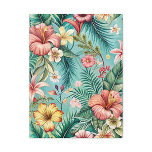 Folk Floral Pattern, Balinese Inspired 02 - 18 in x 24 in Matte Canvas, Stretched, 1.25 in