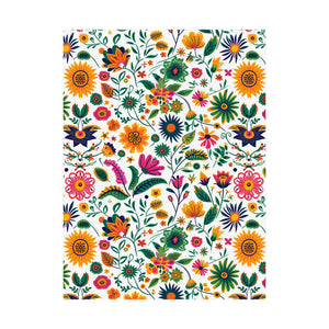 Mexican Floral Fiesta Pattern 015 - 18 in x 24 in Matte Poster