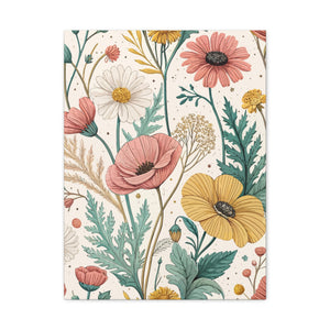 Wildflowers Pattern 111 - 18 in x 24 in Matte Canvas, Stretched, 1.25 in