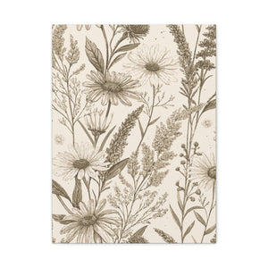 Wildflowers Pattern 046 - 18 in x 24 in Matte Canvas, Stretched, 1.25 in