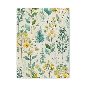 Folk Floral Pattern, Finnish Inspired 01 - 18 in x 24 in Matte Canvas, Stretched, 1.25 in