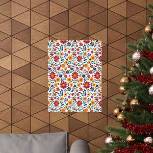 Mexican Floral Fiesta Pattern 017 - 18 in x 24 in Matte Poster