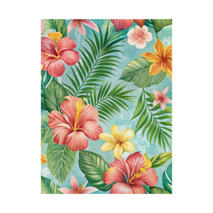Folk Floral Pattern, Hawaiian Inspired 02 - 18 in x 24 in Matte Poster
