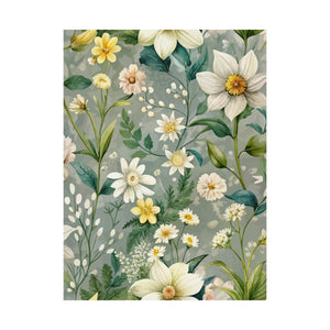 Folk Floral Pattern, Alpine Inspired 02 - 18 in x 24 in Matte Poster