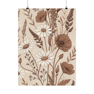 Wildflowers Pattern 127 - 18 in x 24 in Matte Poster