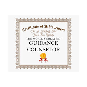 World's Greatest Guidance Counselor - 14 in x 11 in Matte Poster