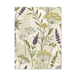 Wildflowers Pattern 113 - 18 in x 24 in Matte Canvas, Stretched, 1.25 in