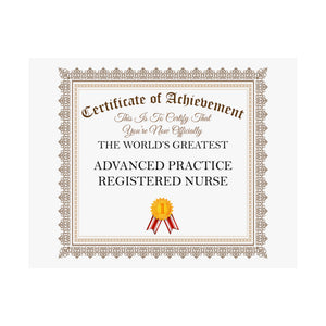 World's Greatest Advanced Practice Registered Nurse - 14 in x 11 in Matte Poster