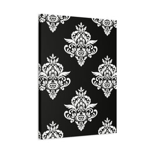Damask Pattern 025 - 18 in x 24 in Matte Canvas, Stretched, 1.25 in