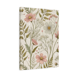Wildflowers Pattern 053 - 18 in x 24 in Matte Canvas, Stretched, 1.25 in