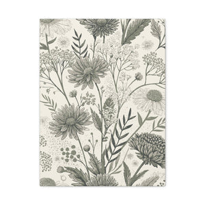 Wildflowers Pattern 072 - 18 in x 24 in Matte Canvas, Stretched, 1.25 in