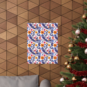 Mexican Floral Fiesta Pattern 022 - 18 in x 24 in Matte Poster