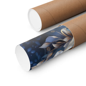 Nocturnal Bloom Pattern 005 - 18 in x 24 in Matte Poster