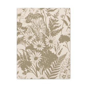 Wildflowers Pattern 154 - 18 in x 24 in Matte Canvas, Stretched, 1.25 in