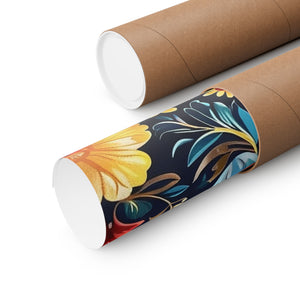 Mexican Floral Fiesta Pattern 046 - 18 in x 24 in Matte Poster