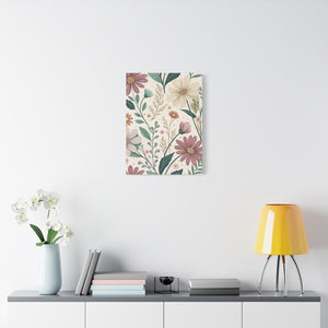Wildflowers Pattern 109 - 18 in x 24 in Matte Canvas, Stretched, 1.25 in