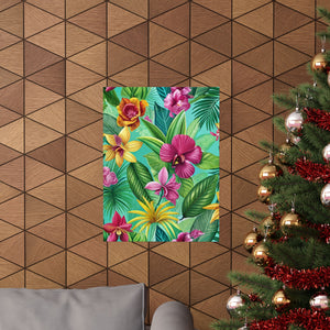 Folk Floral Pattern, Colombian Inspired 01 - 18 in x 24 in Matte Poster