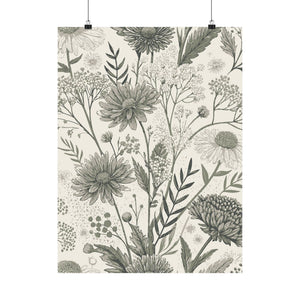 Wildflowers Pattern 072 - 18 in x 24 in Matte Poster
