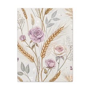 Wildflowers Pattern 047 - 18 in x 24 in Matte Canvas, Stretched, 1.25 in