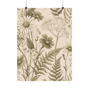 Wildflowers Pattern 126 - 18 in x 24 in Matte Poster