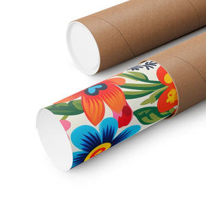 Mexican Floral Fiesta Pattern 050 - 18 in x 24 in Matte Poster
