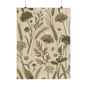 Wildflowers Pattern 081 - 18 in x 24 in Matte Poster