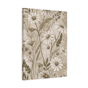 Wildflowers Pattern 104 - 18 in x 24 in Matte Canvas, Stretched, 1.25 in