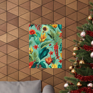 Folk Floral Pattern, Brazilian Inspired 02 - 18 in x 24 in Matte Poster