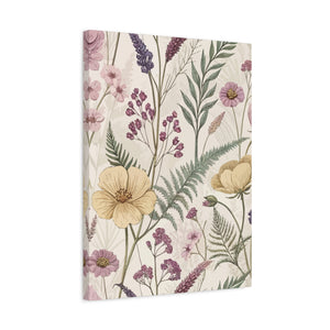 Wildflowers Pattern 101 - 18 in x 24 in Matte Canvas, Stretched, 1.25 in
