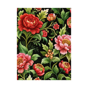 Folk Floral Pattern, Eastern European Inspired 02 - 18 in x 24 in Matte Poster