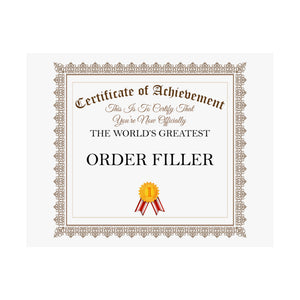 World's Greatest Order Filler - 14 in x 11 in Matte Poster