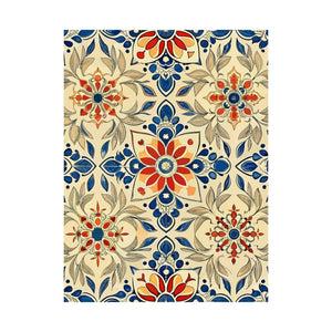 Folk Floral Pattern, Moroccan Inspired 07 - 18 in x 24 in Matte Poster