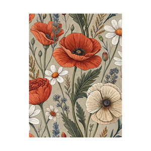 Wildflowers Pattern 020 - 18 in x 24 in Matte Poster