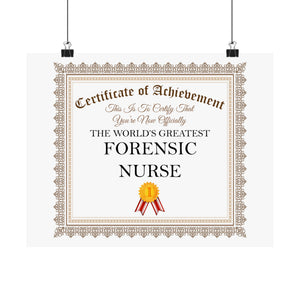 World's Greatest Forensic Nurse - 14 in x 11 in Matte Poster