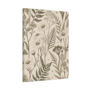 Wildflowers Pattern 048 - 18 in x 24 in Matte Canvas, Stretched, 1.25 in
