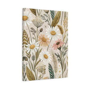 Wildflowers Pattern 012 - 18 in x 24 in Matte Canvas, Stretched, 1.25 in